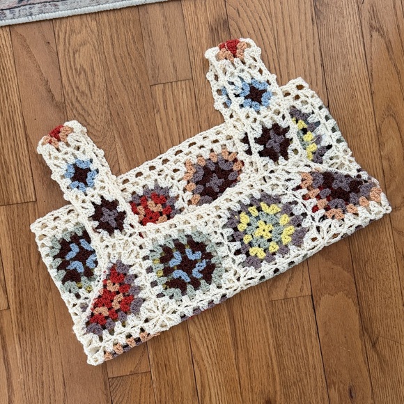 POL Multicolor Crochet Patchwork Tank - Picture 4 of 4